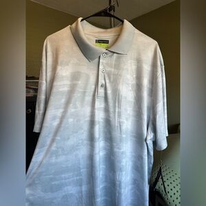 PGA Tour Light Gray Camouflage-Pattern Polo